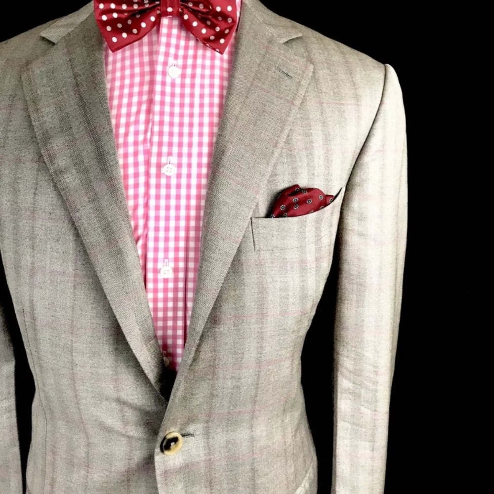 Ermenegildo Zegna Couture Men's Grey Windowpane